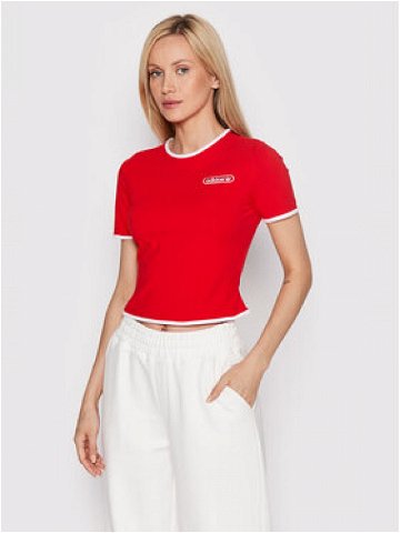 Adidas T-Shirt Binding Details HL6570 Červená Slim Fit