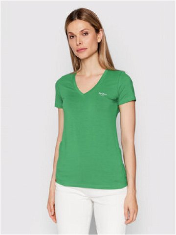 Pepe Jeans T-Shirt Violette PL505067 Zelená Slim Fit