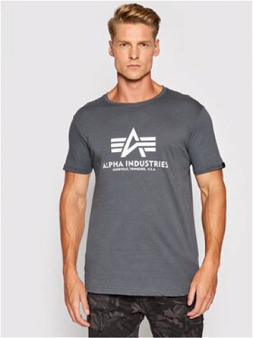 Alpha Industries T-Shirt Basic Reflective Print 100501RP Šedá Regular Fit
