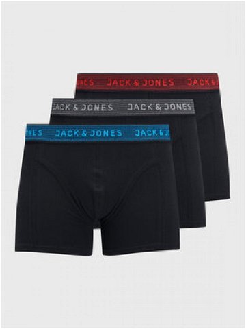 Jack & Jones Sada 3 kusů boxerek Waistband 12127816 Černá