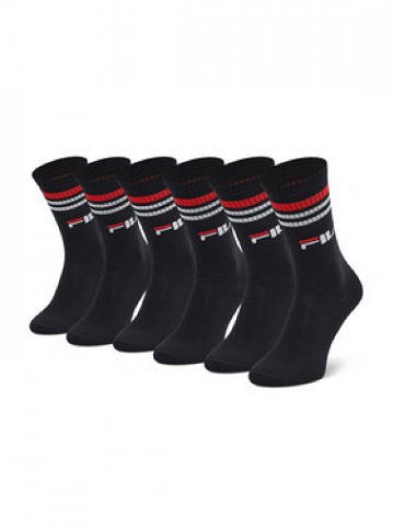 Fila Sada 3 párů vysokých ponožek unisex Calze F9090 Černá