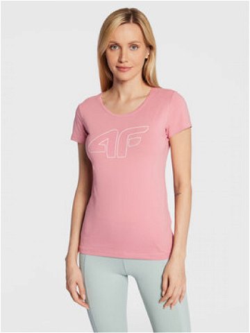 4F T-Shirt H4Z22-TSD353 Růžová Regular Fit