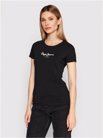 Pepe Jeans T-Shirt New Virginia PL505202 Černá Slim Fit