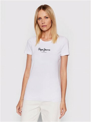 Pepe Jeans T-Shirt New Virgina PL505202 Bílá Slim Fit