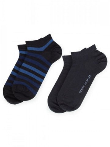 Tommy Hilfiger Sada 2 párů pánských nízkých ponožek 382000001 Tmavomodrá