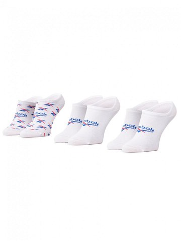 Reebok Sada 3 párů kotníkových ponožek unisex Cl Fo Invisible Sock 3P GG6680 Bílá