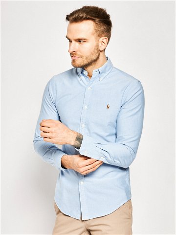 Polo Ralph Lauren Košile Core Replen 710549084 Světle modrá Slim Fit