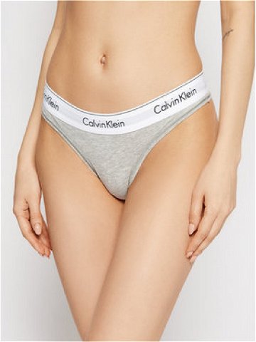 Calvin Klein Underwear Kalhotky string 0000F3786E Šedá