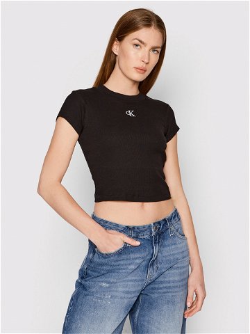 Calvin Klein Jeans T-Shirt J20J218337 Černá Slim Fit
