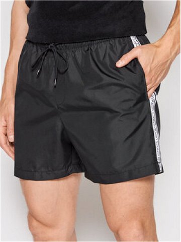Calvin Klein Swimwear Plavecké šortky Medium Drawstringnos KM0KM00741 Černá Regular Fit