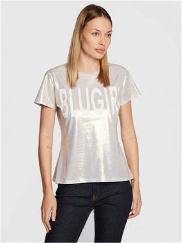 Blugirl Blumarine T-Shirt RF2213-J6559 Stříbrná Regular Fit