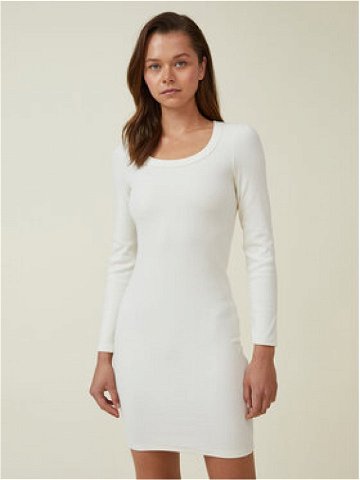 Cotton On Každodenní šaty 2054242 Bílá Slim Fit