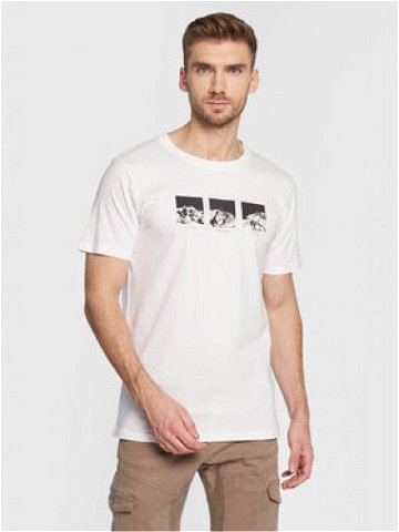Solid T-Shirt Dain 21107280 Bílá Regular Fit