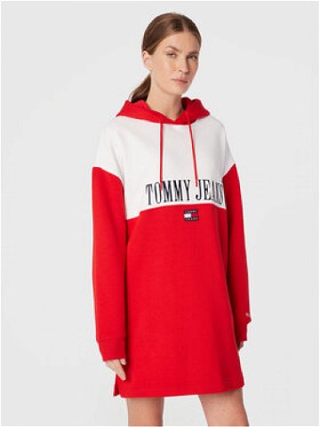 Tommy Jeans Úpletové šaty Archive 1 DW0DW14399 Červená Regular Fit