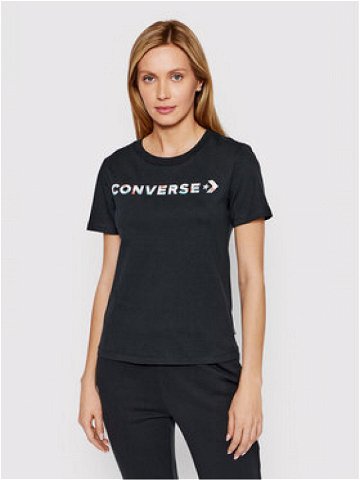 Converse T-Shirt Icon Play Floral 10023946-A01 Černá Standard Fit