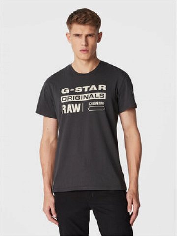 G-Star Raw T-Shirt Original Label D22204-336-5812 Šedá Regular Fit