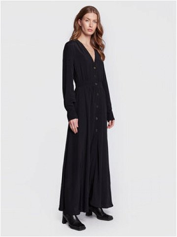 Sisley Košilové šaty 4B5FLV01P Černá Regular Fit