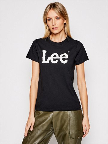 Lee T-Shirt Logo Tee L42UER01 112109467 Černá Regular Fit