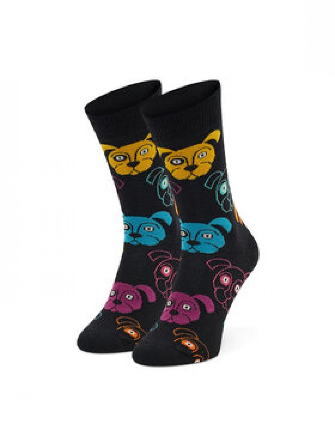Happy Socks Klasické ponožky Unisex DOG01-9050 Černá