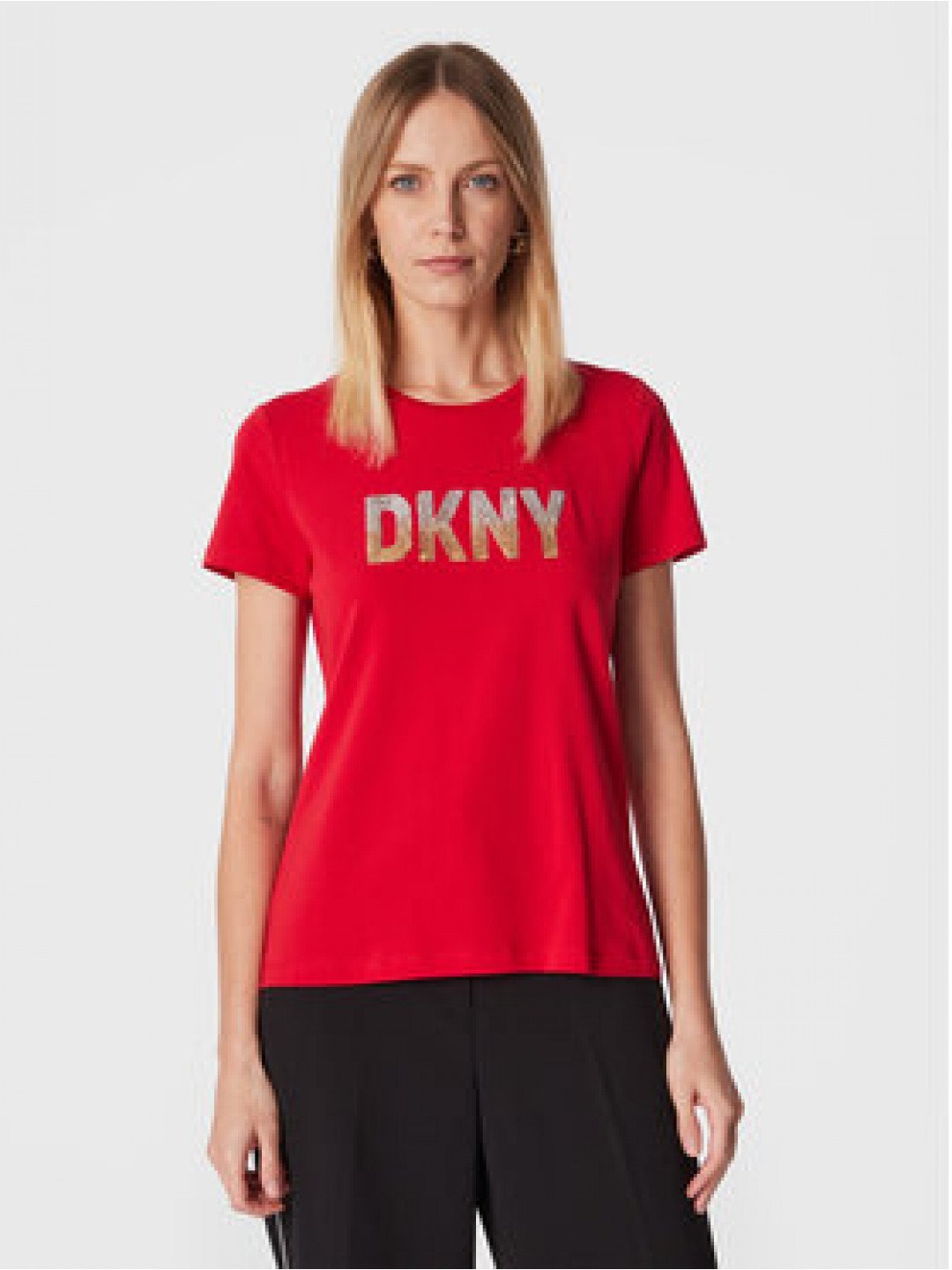 DKNY T-Shirt P2MH7OMQ Červená Regular Fit