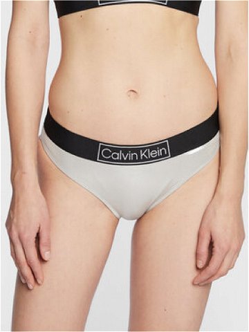 Calvin Klein Swimwear Spodní část bikin Classic KW0KW01949 Stříbrná