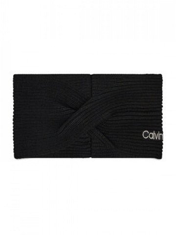 Calvin Klein Textilní čelenka Essential Knit Headband K60K608656 Černá