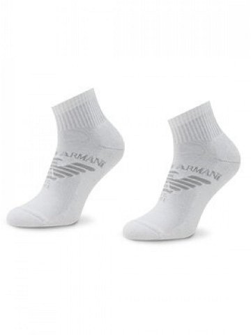 Emporio Armani Sada 2 párů pánských vysokých ponožek 292304 2F258 00010 Bílá