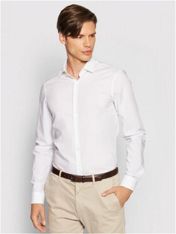 Calvin Klein Košile 2ply Poplin Stretch Slim Shirt K10K103025 Bílá Slim Fit