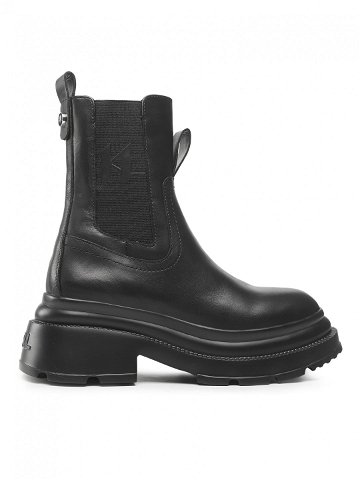 KARL LAGERFELD Kotníková obuv s elastickým prvkem KL45065 Černá
