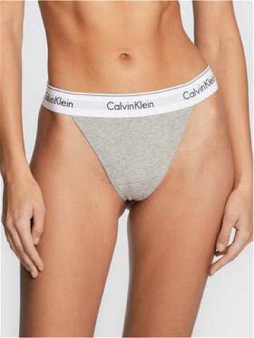 Calvin Klein Underwear Kalhotky string 000QF7013E Šedá