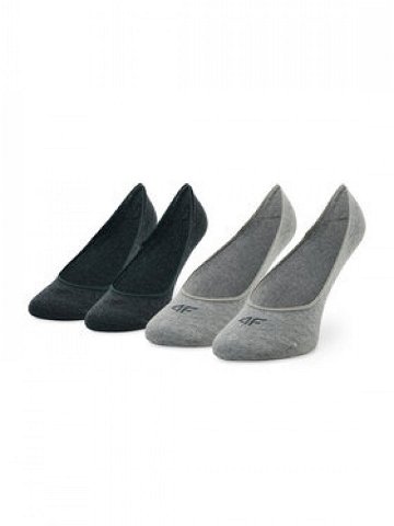 4F Sada 2 párů dámských ponožek H4L22-SOD001 Černá