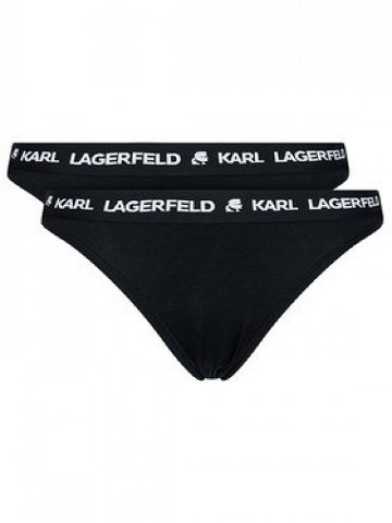 KARL LAGERFELD Sada 2 kusů klasických kalhotek Logo Set 211W2127 Černá