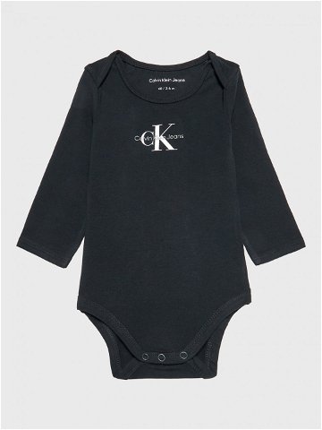 Calvin Klein Jeans Dětské body Monogram IN0IN00033 Černá Regular Fit