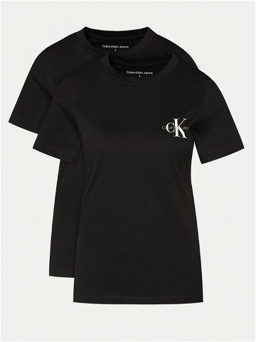 Calvin Klein Jeans 2-dílná sada T-shirts J20J219734 Černá Slim Fit