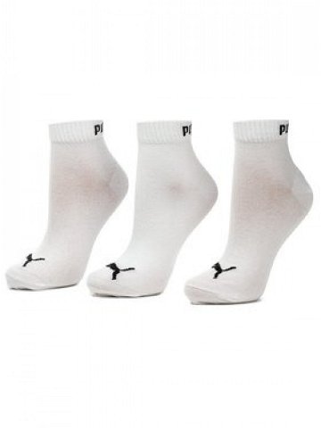 Puma Sada 3 párů nízkých ponožek unisex 271080001 Bílá