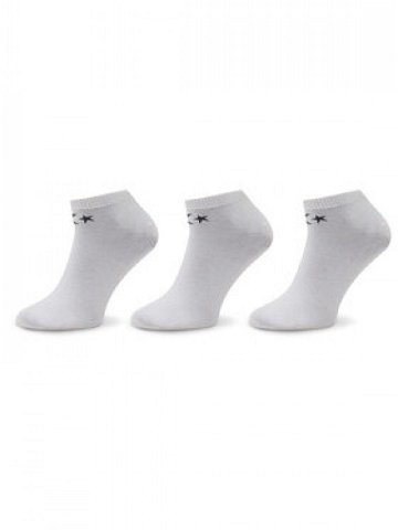 Converse Sada 3 párů dámských nízkých ponožek E747W-3020 Bílá