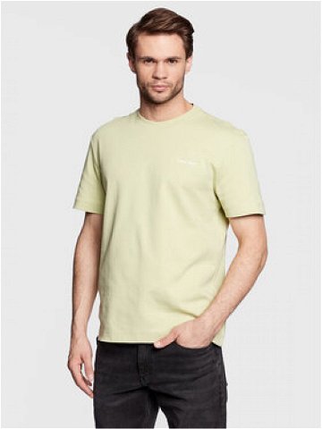Calvin Klein T-Shirt Micro Logo Interlock K10K109894 Zelená Regular Fit