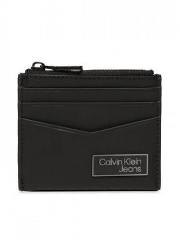Calvin Klein Jeans Pouzdro na kreditní karty Logo Plaqueid Cardholder W Zip K50K510130 Černá