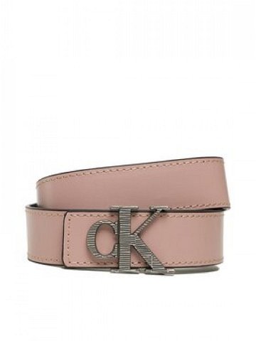Calvin Klein Jeans Dámský pásek Mono Hardware Leather Belt 30mm K60K610364 Růžová