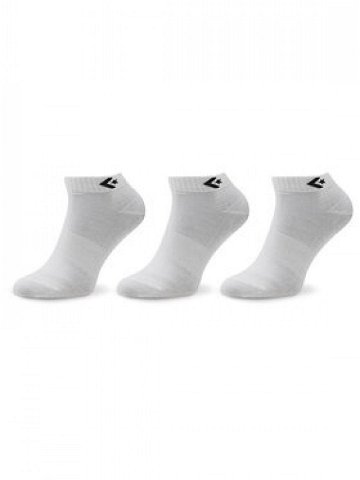 Converse Sada 3 párů dámských vysokých ponožek E746W-3009 Bílá