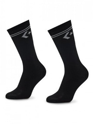 Converse Sada 2 párů dámských vysokých ponožek E1025B-2009 Černá