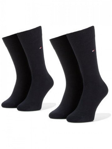 Tommy Hilfiger Sada 2 párů vysokých ponožek unisex 371111 Tmavomodrá