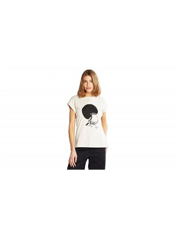 Dedicated T-shirt Visby Stina Bird Circle Oat White