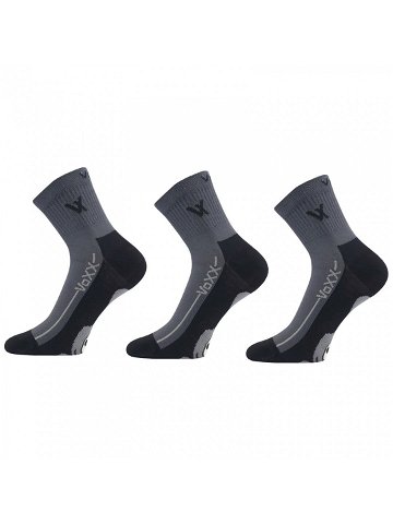 3PACK ponožky VoXX tmavě šedé Barefootan-darkgrey S