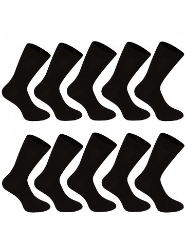10PACK ponožky Nedeto vysoké bambusové černé 10NDTP001 S