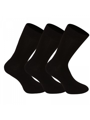 3PACK ponožky Nedeto vysoké bambusové černé 3NDTP001 S