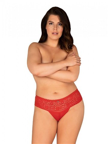 Dámské kalhotky Obsessive nadrozměr červené Blossmina panties 6XL