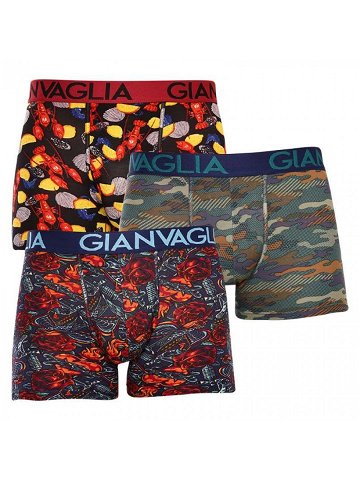 3PACK pánské boxerky Gianvaglia vícebarevné GVG-5506 M