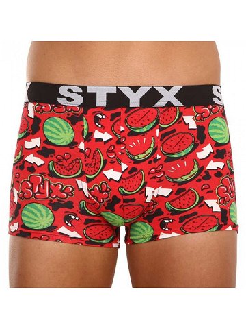Pánské boxerky Styx art sportovní guma nadrozměr melouny R1459 3XL