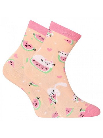 Veselé dětské ponožky Dedoles Kočka s melounem GMKS183 23 26